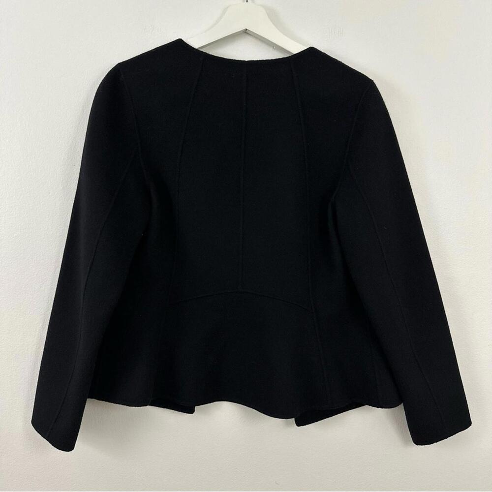 Talbots Black Wool Open Front Blazer Women's Size M - Picture 2 of 5